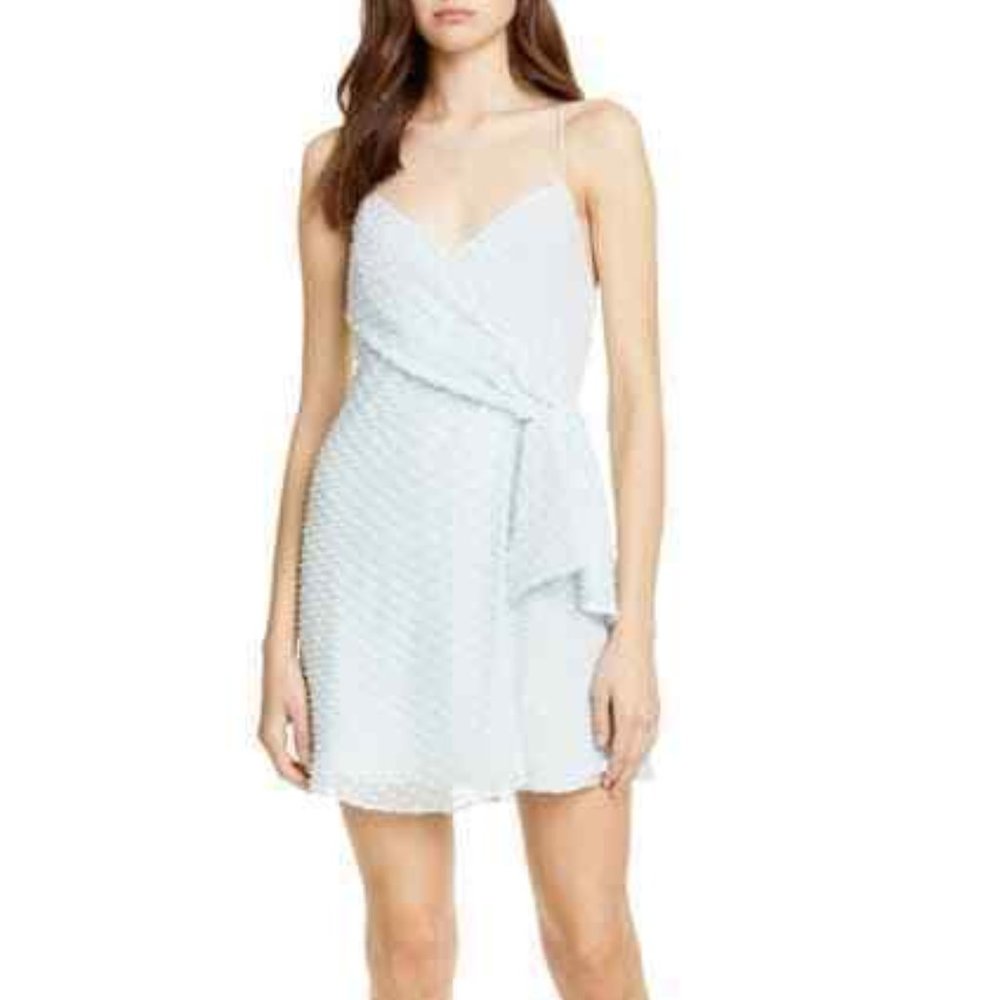 Alice+ Olivia Mint Green Katie Faux Wrap Dress 8